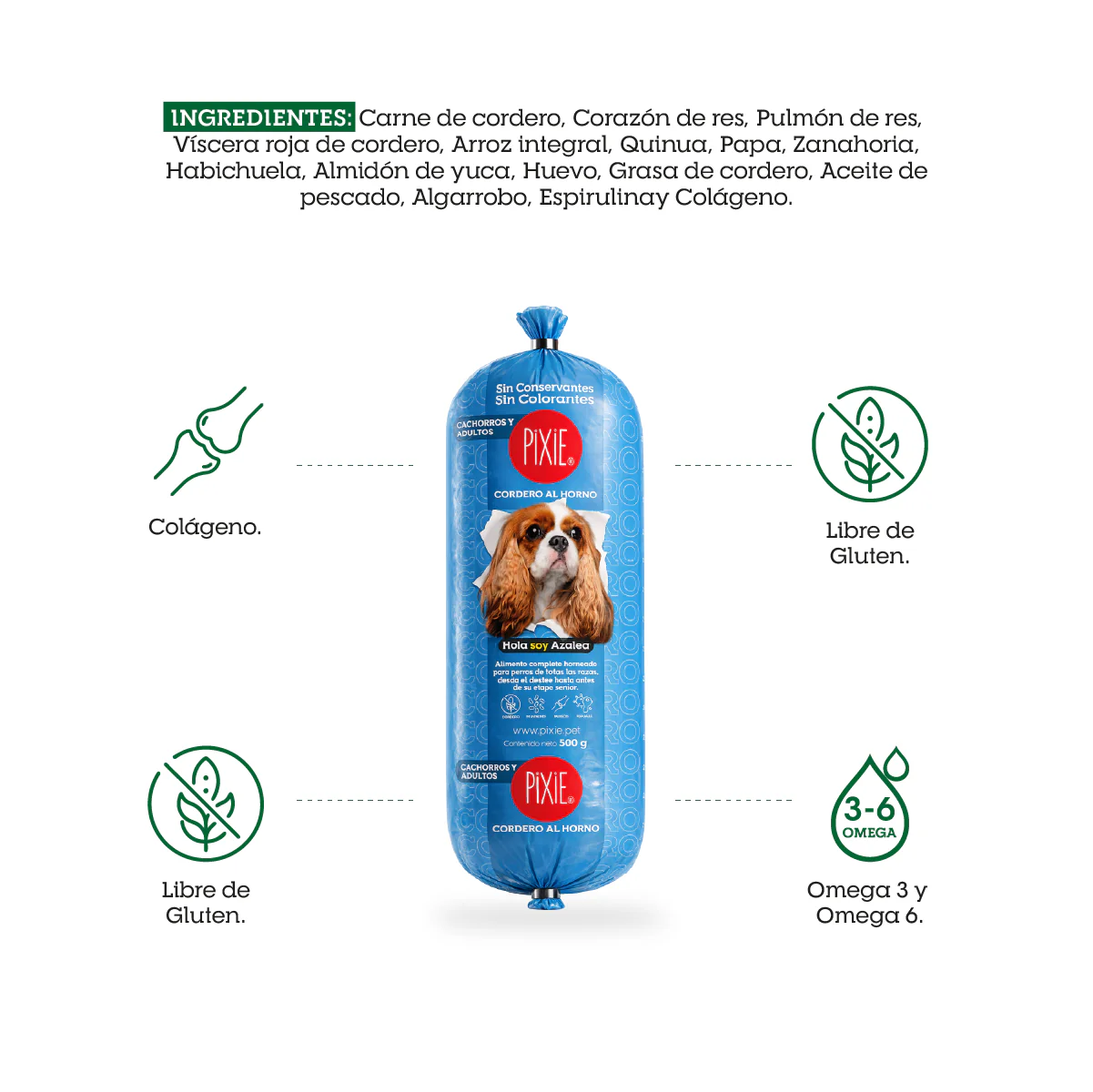 Alimento Congelado Pixie de cordero al horno para perros cachorros y adultos - Image 3