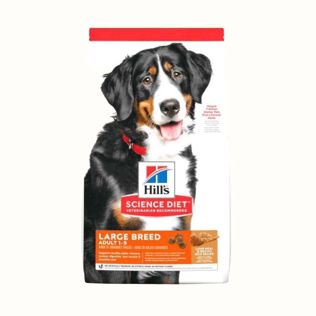 Alimento Seco Hills Canino Cordero Y Arroz para Perro Adulto Raza Grande