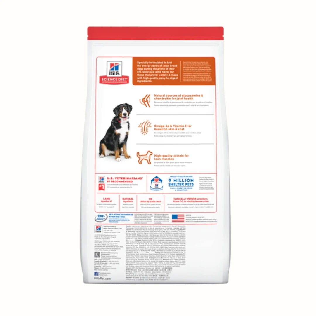 Alimento Seco Hills Canino Cordero Y Arroz para Perro Adulto Raza Grande - Image 2