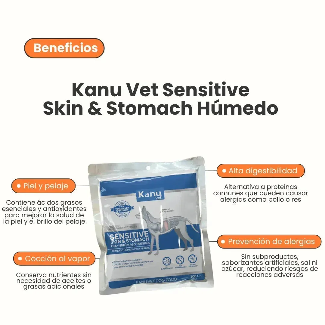 Alimento Húmedo Medicado Kanu Vet Piel y Estómago Sensible para Perros Adultos - Image 2