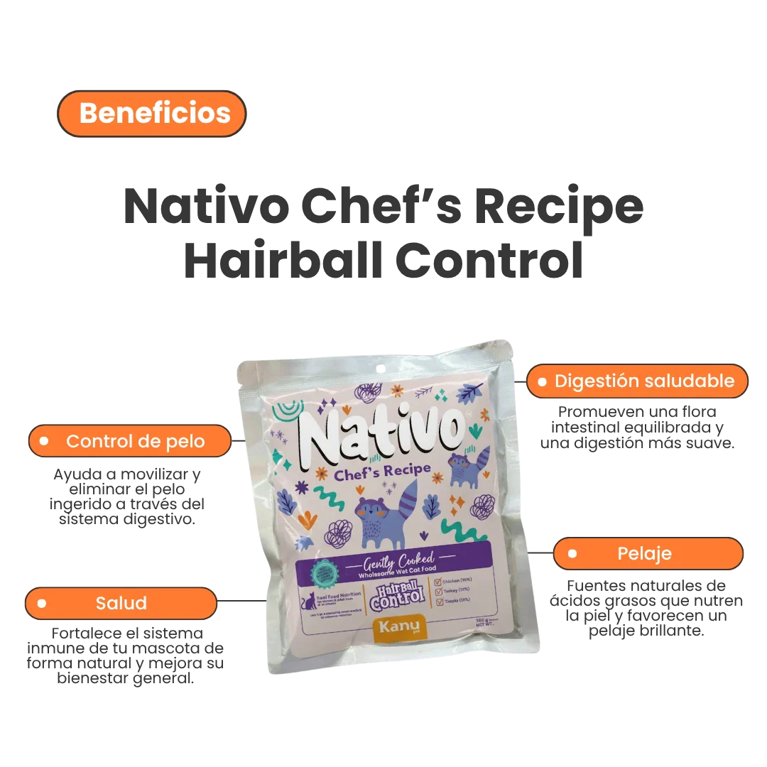 Alimento Húmedo Nativo Chef’s Recipe Hairball Control Kanu Pet para Gatos - Image 2