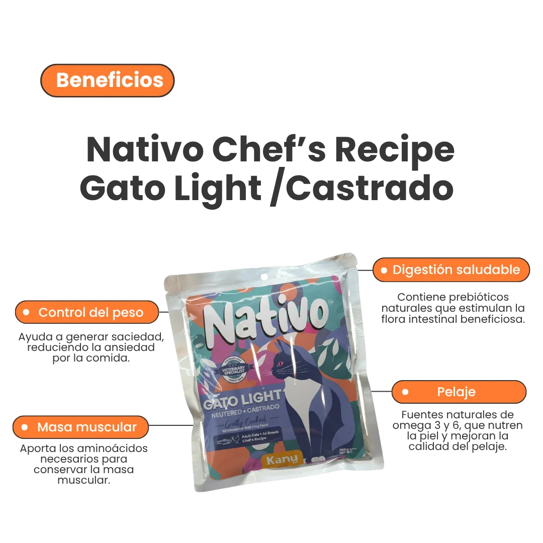 Alimento Húmedo Nativo Light Chef’s Recipe Kanu Pet para Gatos - Image 2