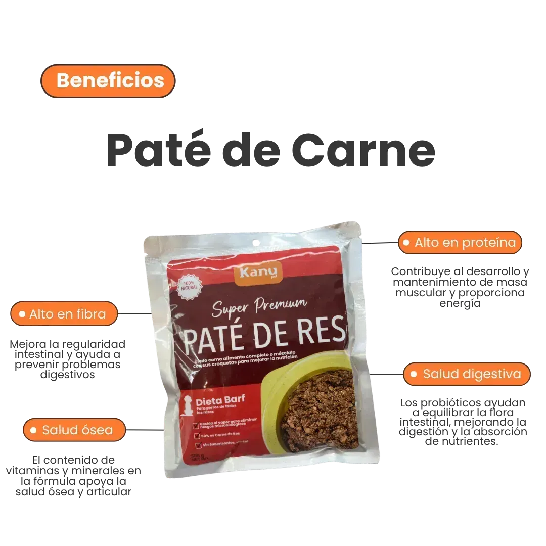Alimento Húmedo Paté de Res Kanu Pet para Perros - Image 2