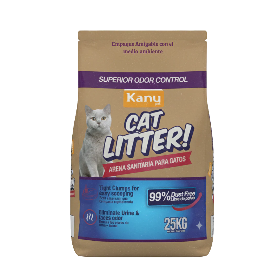 Arena de Bentonita Kanu Pet Cat Litter para Gatos. 99% libre de Polvo. Aglomera al Instante - Image 9