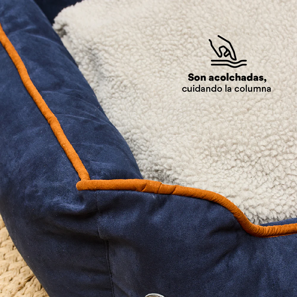 Cama Rectangular Ovejero Azul / Caramelo Kanu Pet para Perro - Image 5