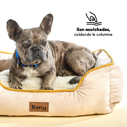 Cama Rectangular Ovejero Beige Kanu Pet para Perro - Image 6