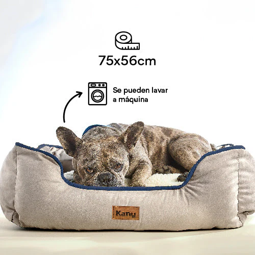 Cama Rectangular Ovejero Gris con Azul Kanu Pet para Perro - Image 5