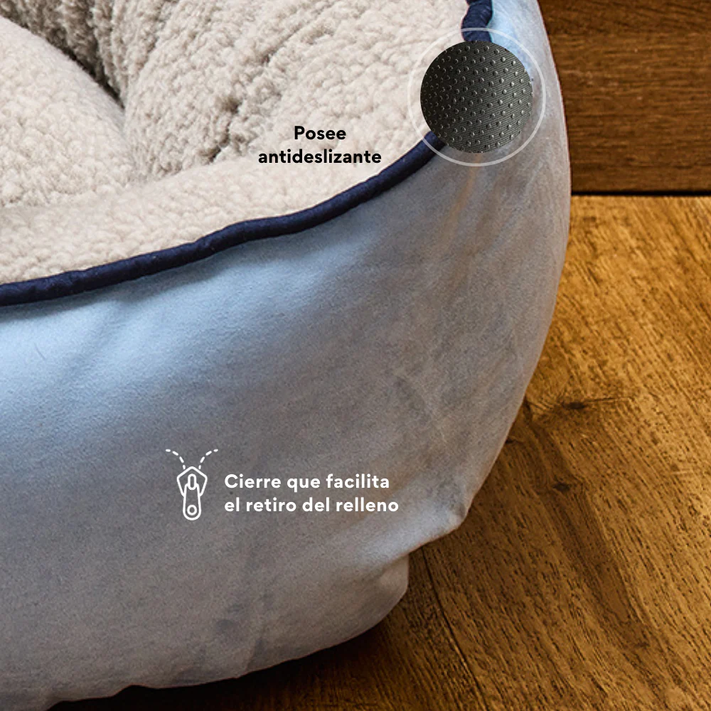 Cama Redonda Ovejero Azul Celeste Kanu Pet para Perro - Image 4