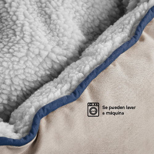 Cama Redonda Ovejero Gris Con Azul Kanu Pet Para Perro - Image 4