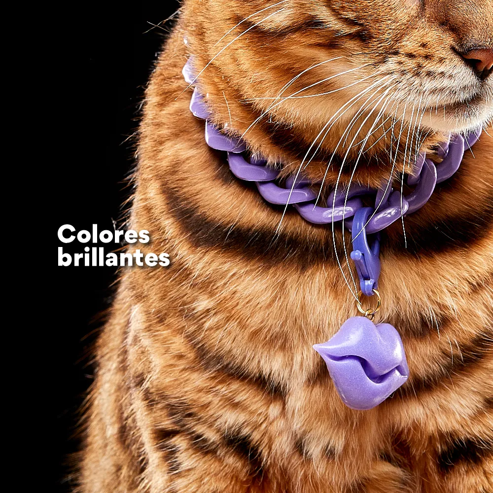 Collar Cadena Acrilica Kanu Pet Lila Para Perro y Gato - Image 3