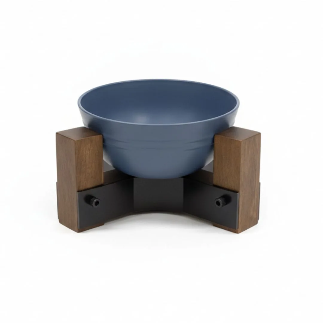 Comedero Trigo Azul Oscuro Kanu Pet para Perro y Gato