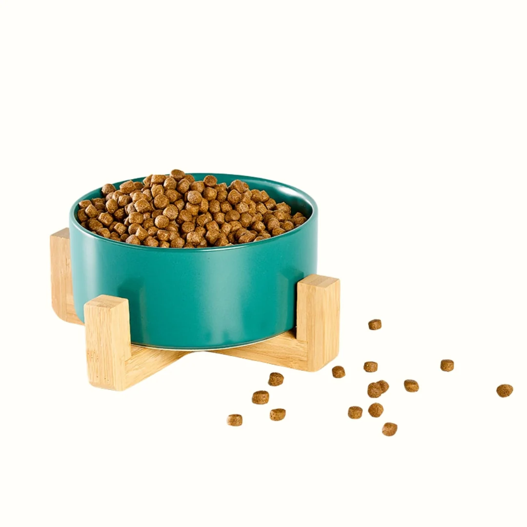 Comedero y Bebedero de Cerámica y Madera Kanu Pet para Perro y Gato - Image 3