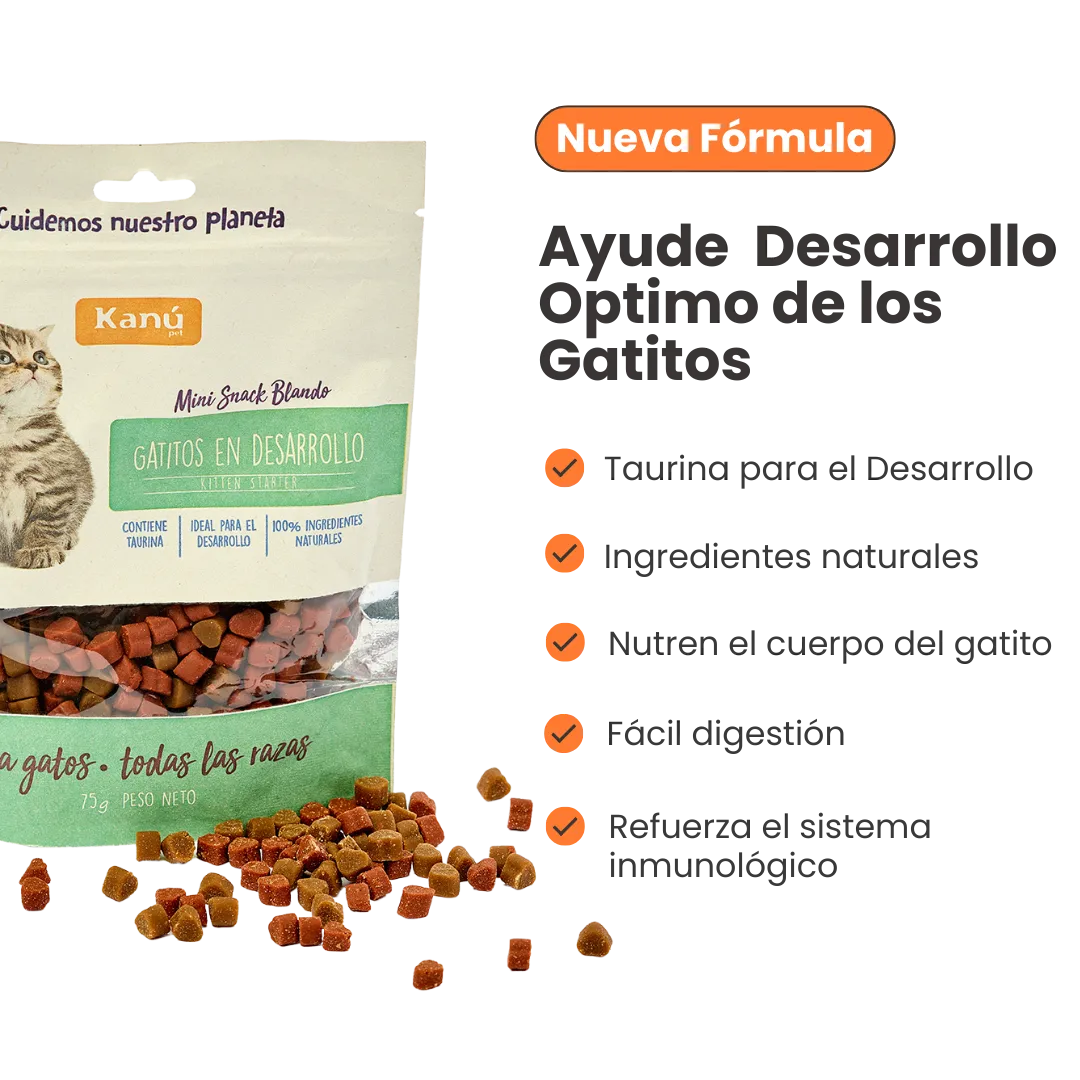 Galletas Blandas Kanu Pet Gatitos en Desarrollo y Apoyo al Crecimiento Muscular - Image 6