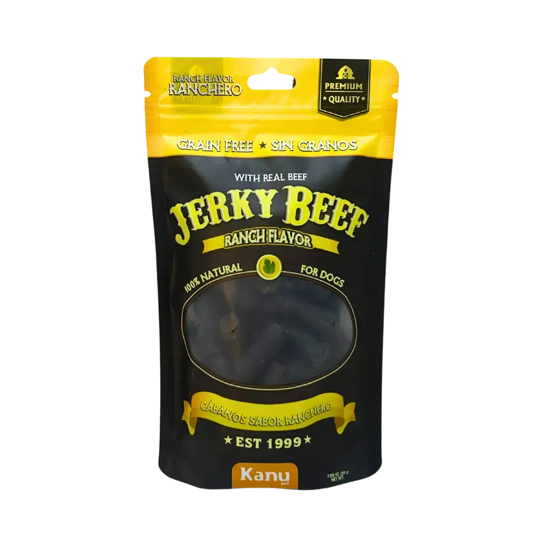 Snack de Cábano Jerky Beef Ranch Flavor Kanu Pet Para Perro