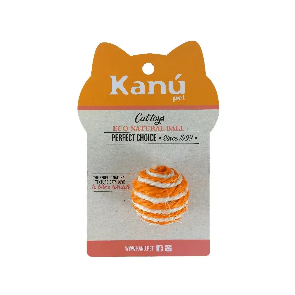 Juguete Pelota de Cuerda Ecológica Bicolor Kanu Pet para Gato