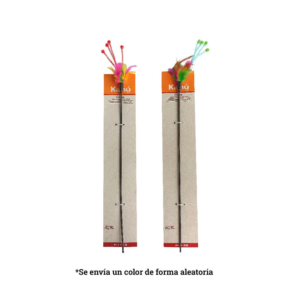 Juguete Vara con Plumas de Colores Kanu Pet para Gato