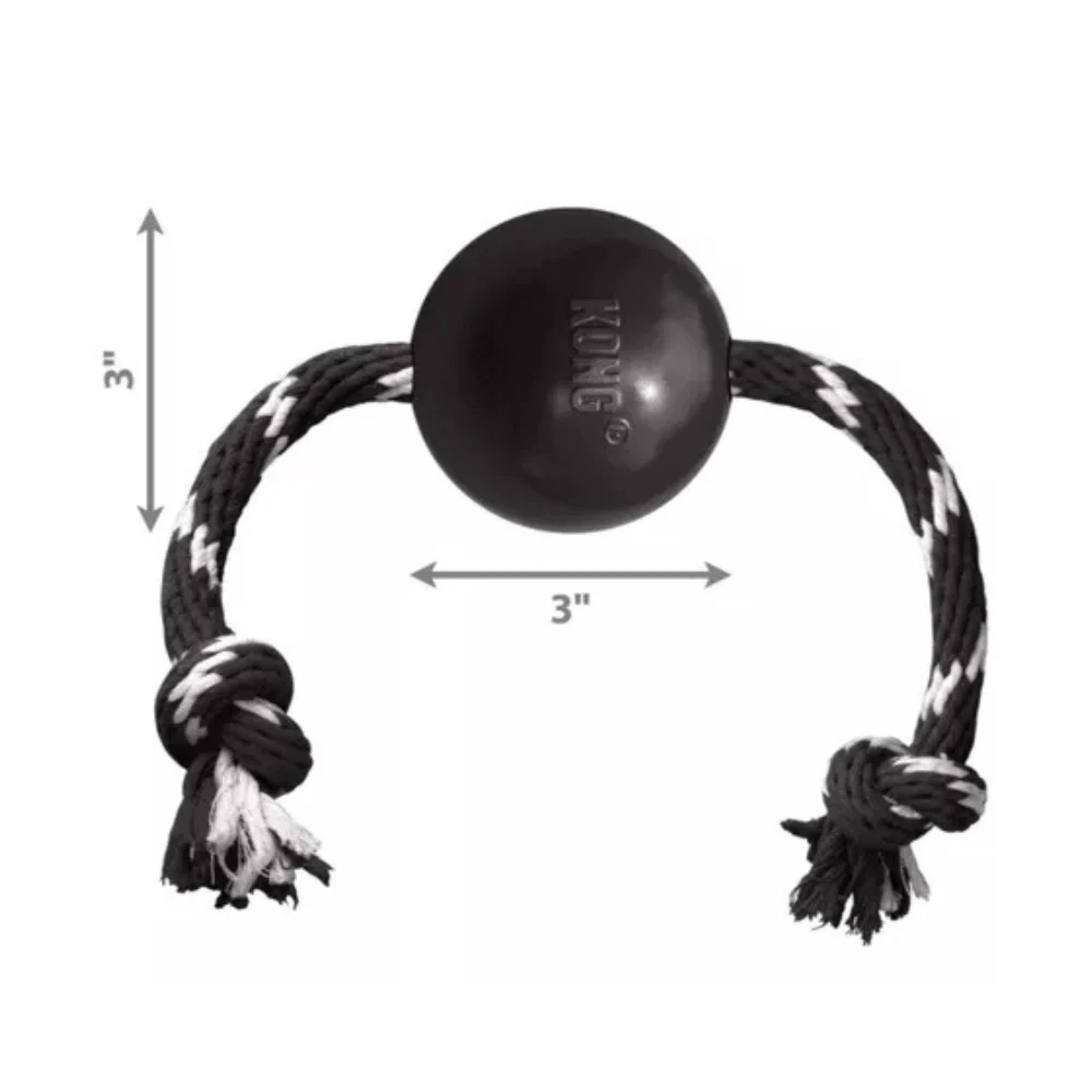 Juguete Kong Pelota Caucho Con Lazo Para Perro S - Image 2