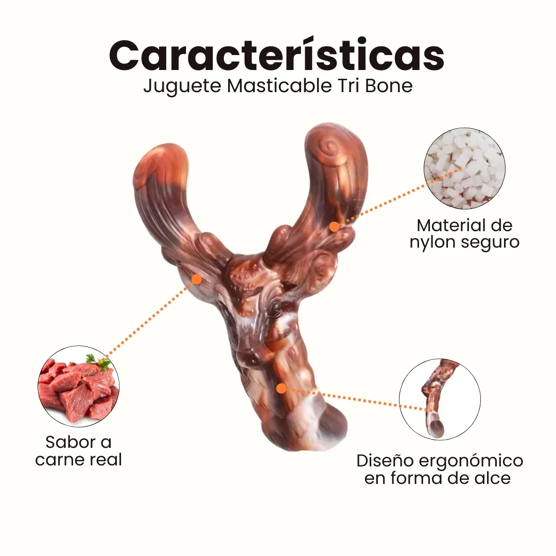 Juguete Masticable Tri Bone Sabor Carne Kanu Pet para Perro - Image 2