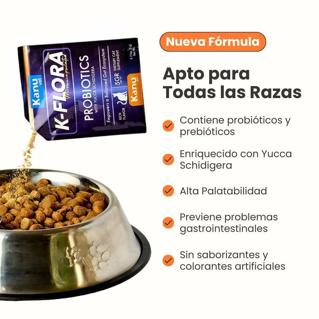 Suplemento Probiótico K-Flora Kanu Pet para Gatos - Image 6