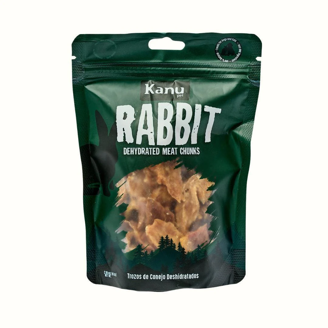 Snack de Trozos de Conejo Deshidratados Kanu Pet para perros y gatos 100% Natural Un solo ingrediente