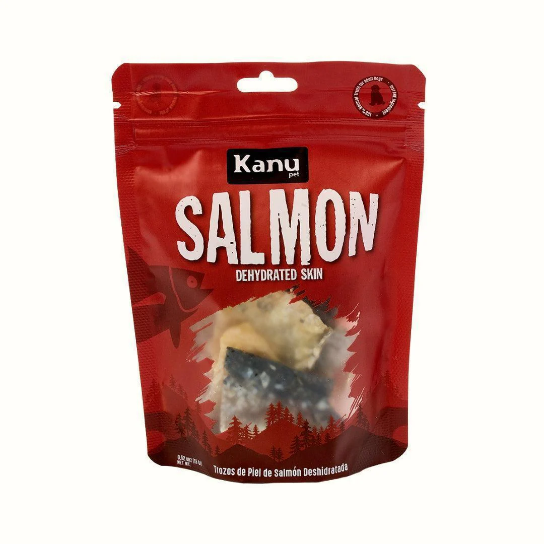 Snack de Kanu Pet de Salmón Deshidratado Trozos para perros y gatos 100% Natural Un solo ingrediente