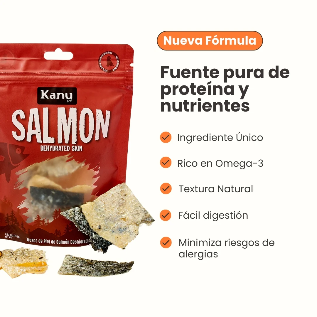 Snack de Kanu Pet de Salmón Deshidratado Trozos para perros y gatos 100% Natural Un solo ingrediente - Image 6