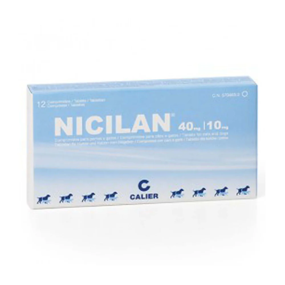 Antibiótico Nicilan 40/10 mg comprimidos para Perros y Gatos