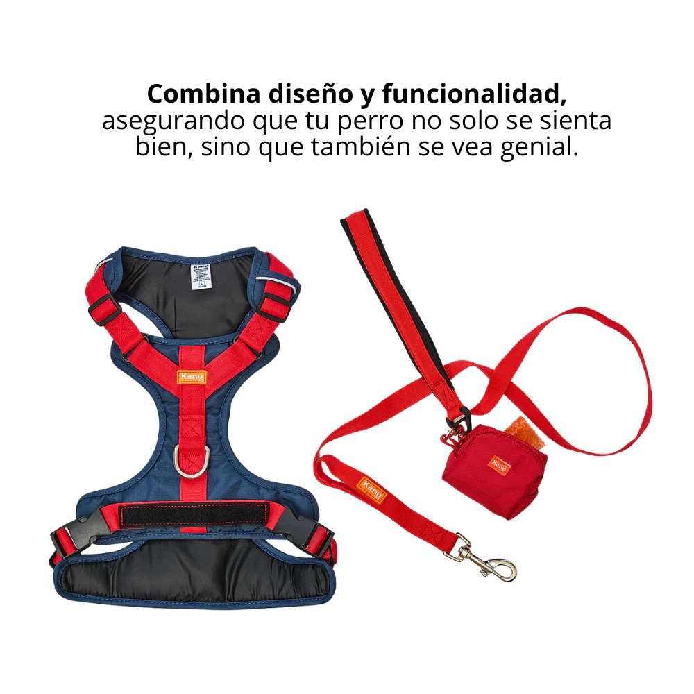 Pechera Walker Azul Rojo Kanu Pet para Perro - Image 3