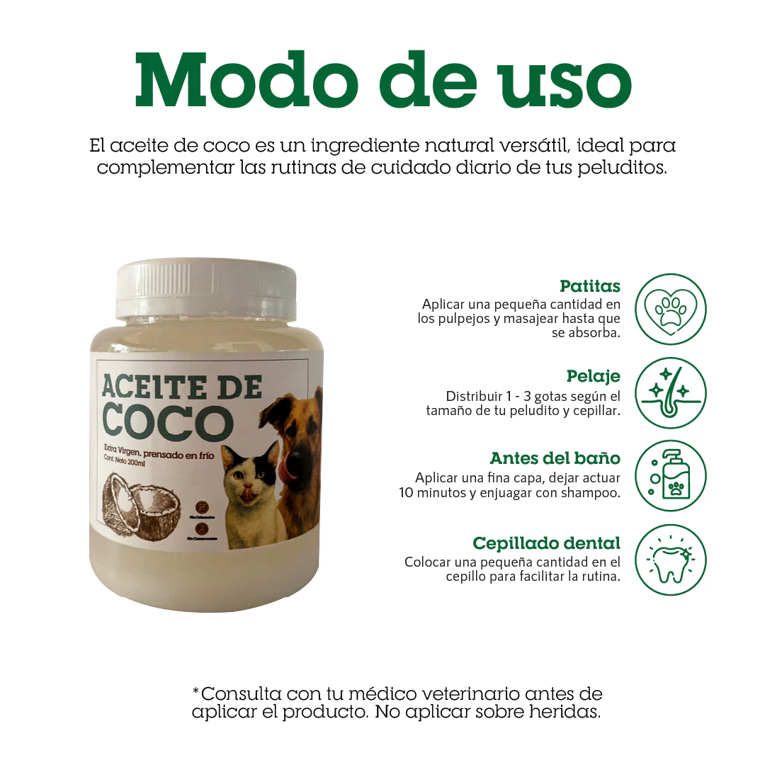Suplemento Pixie Aceite de coco para perro y gato - Image 3