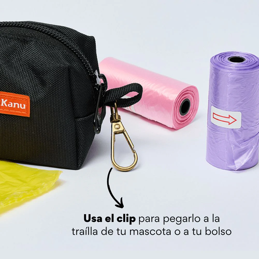 Portabolsa con Gancho Kanu Pet para Perro Crema - Image 2