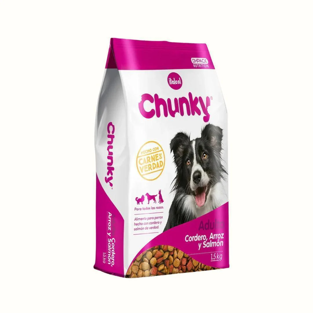 Alimento Seco Chunky Cordero Arroz Y Salmón para Perro Adulto