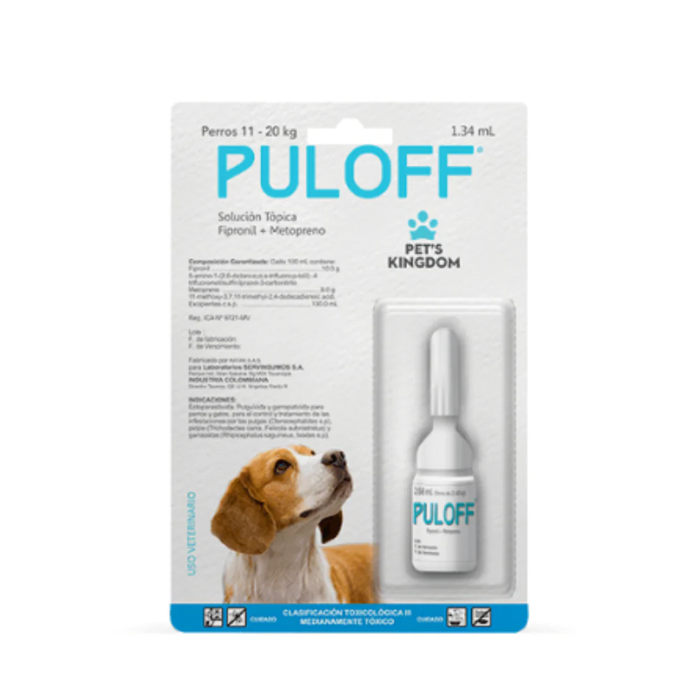 Antiparasitario externo Puloff pipeta 11-20 kg para Perros