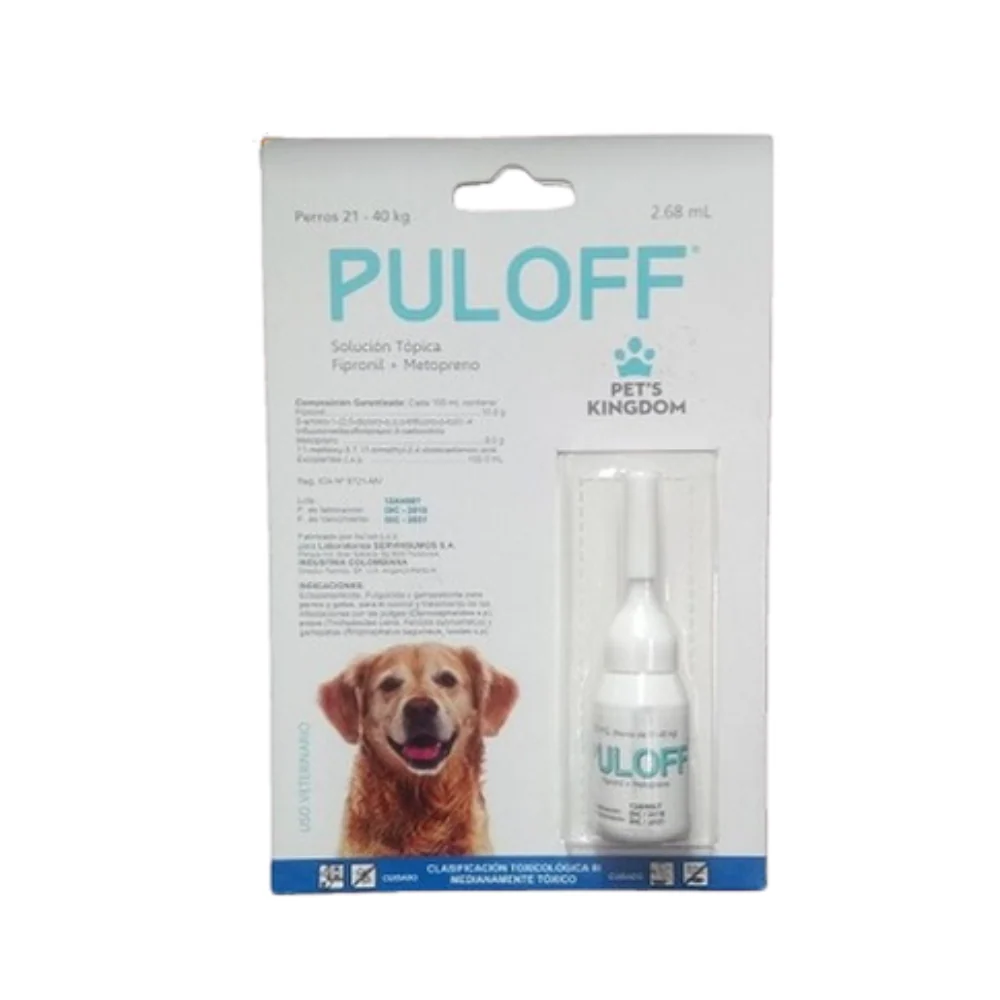 Antipulgas externo Puloff pipeta 21-40 kg para Perros