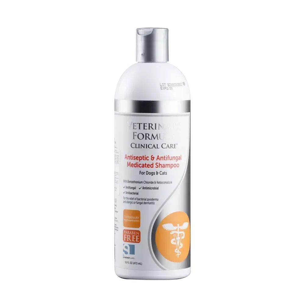 Shampoo medicado VFFC Antiséptico & Antifúngico para Perros y Gatos 16 Oz