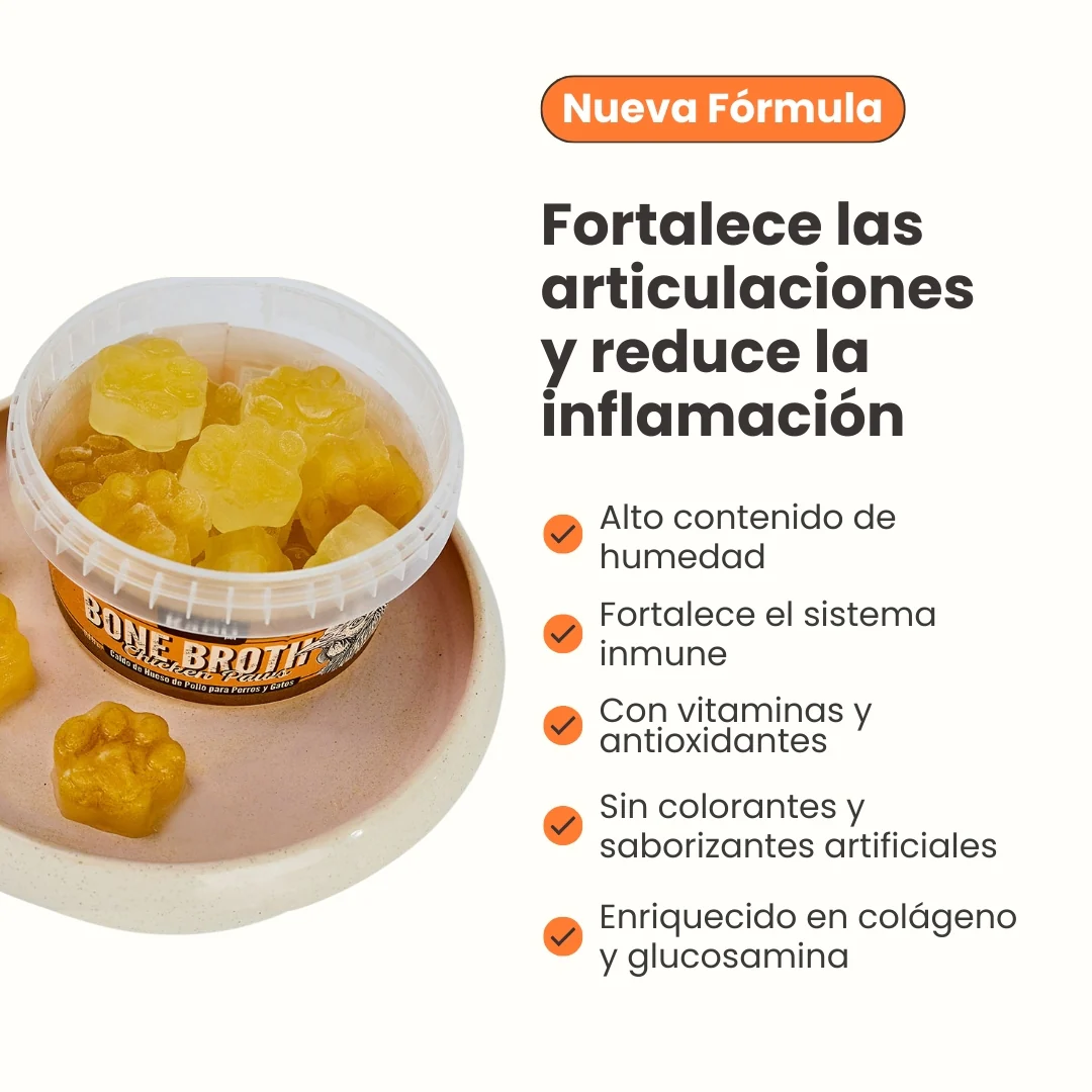 Snack Huellas de Caldo de Hueso de Pollo Kanu Pet para Perros y Gatos - Image 6