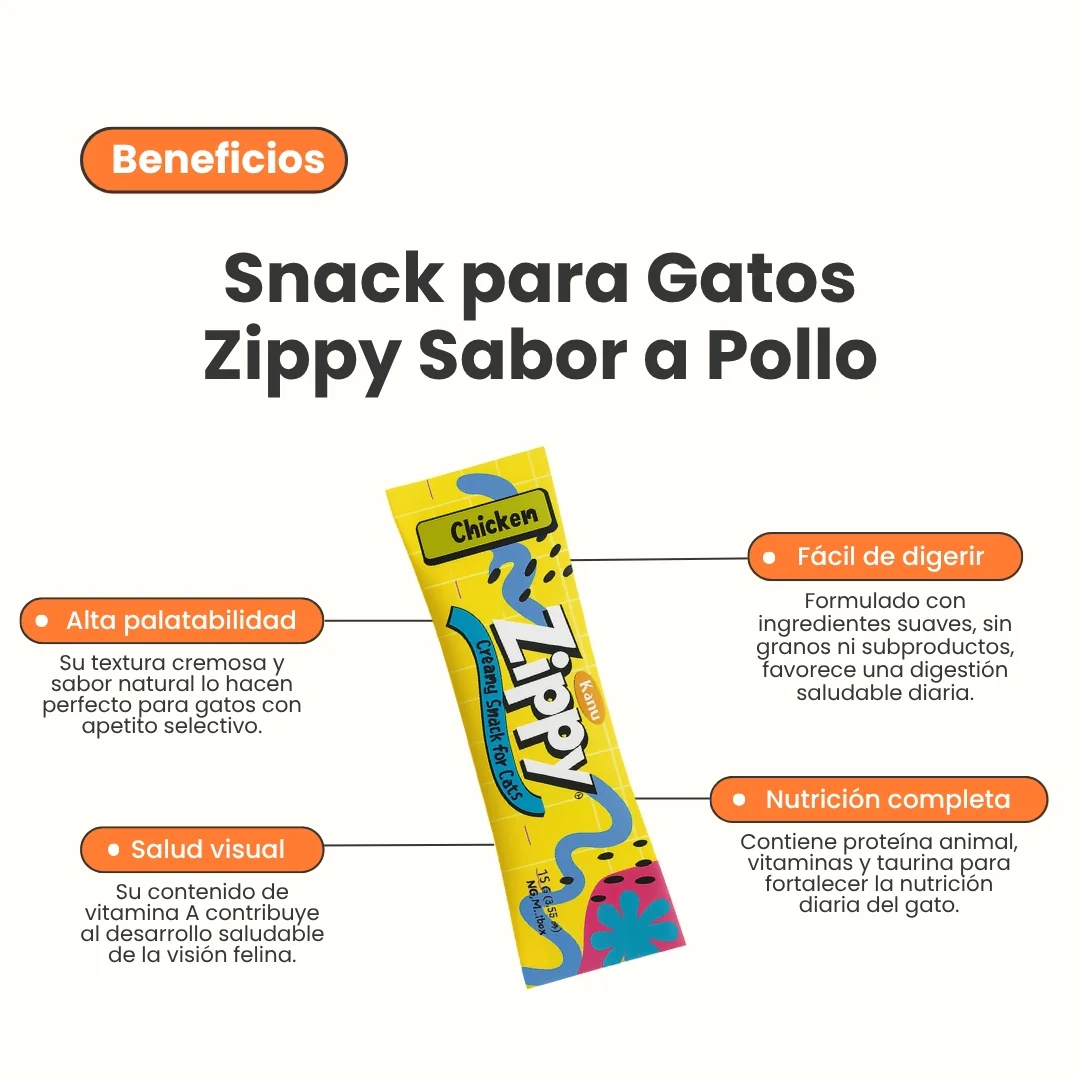 Snack Cremoso Zippy Kanu Pet para Gatos sabor Pollo - Image 3