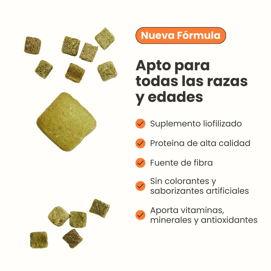 Snack Liofilizado Tasty Cubes Brocoli para Gatos Bajas en Calorías - Image 6