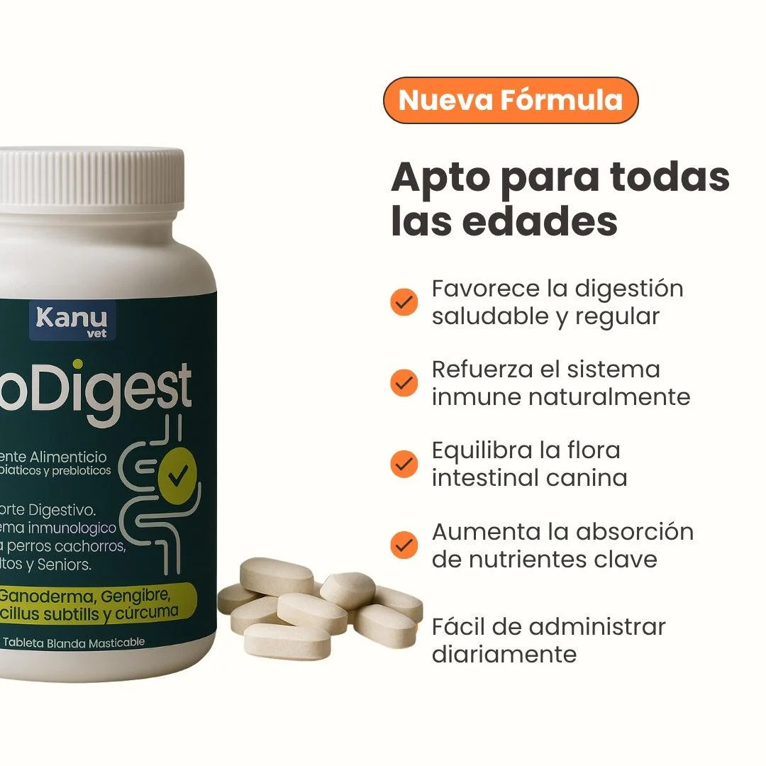 Suplemento Digestivo BioDigest con Probióticos Kanu Pet para Perros de Todas las Edades - Image 6