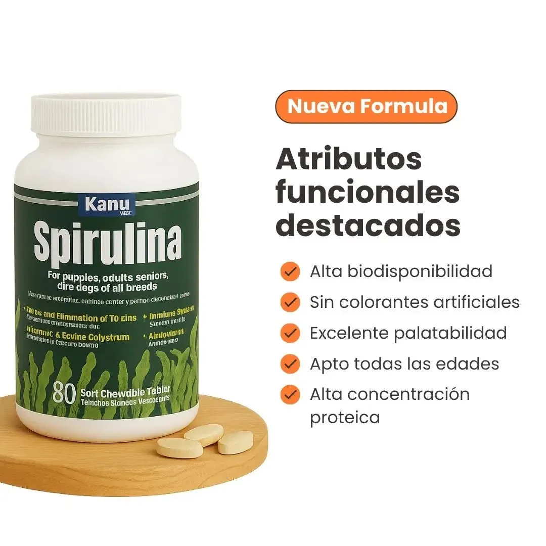 Suplemento Vitamínico Spirulina Kanu Vet Masticable para Perros y Cachorros - Image 6