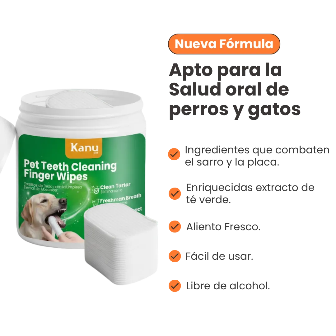 Toallitas de Dedo para Limpieza Dental Kanu Pet para Perro y Gato - Image 6