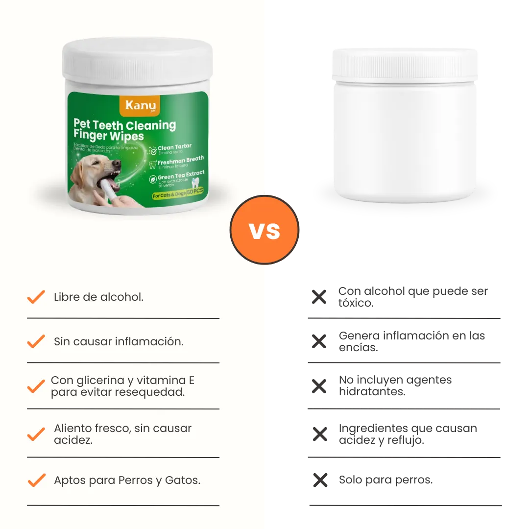 Toallitas de Dedo para Limpieza Dental Kanu Pet para Perro y Gato - Image 7